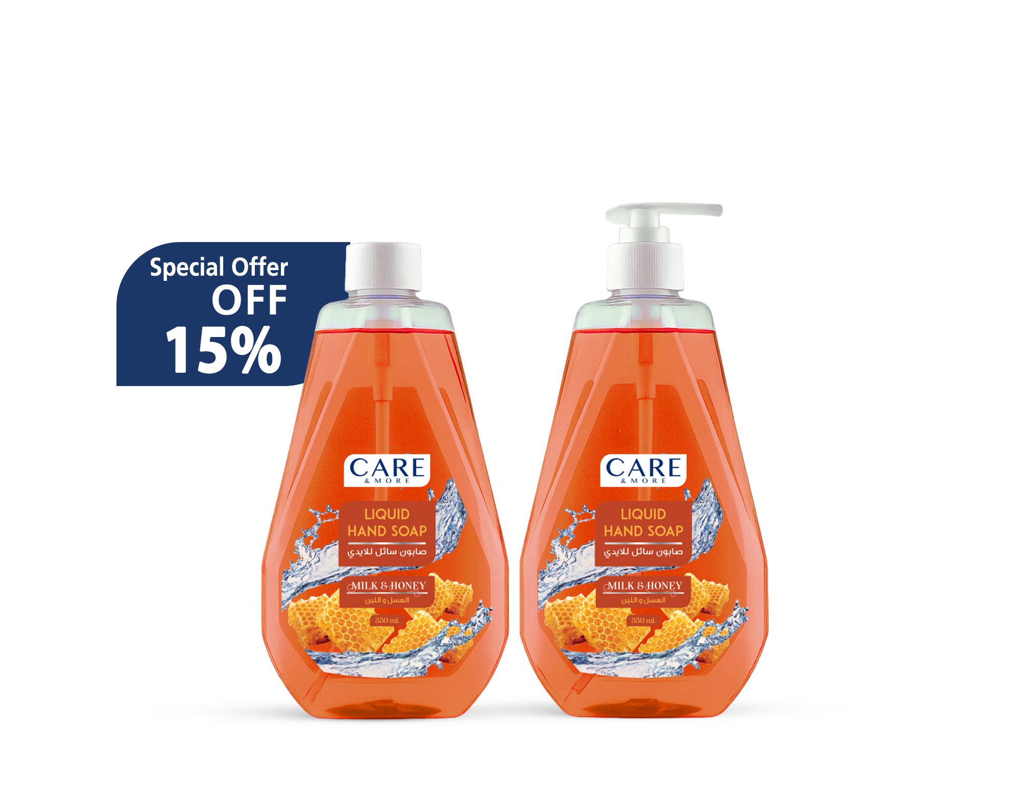 C&M Liquid Soap – Honey & Milk (One Trigger + One Refill) – 350ml