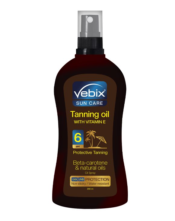 vebix-sun-care-tanning-oil فيبكس صن كير - زيت اسمرار SPF 6 - الصورة 1
